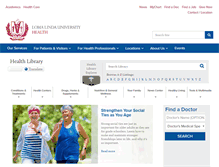 Tablet Screenshot of healthlibrary.lomalindahealth.org